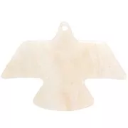 Pendentif aigle 25x35.5 mm en acétate opaque - Marbré Beige nacré pailleté x1