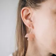 Pendentif aigle 25x35.5 mm en acétate opaque - Marbré Cuivré doré pailleté x1