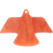 Pendentif aigle 25x35.5 mm en acétate opaque - Marbré Cuivré doré pailleté x1