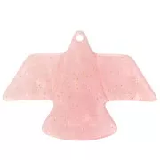 Doré - Pendentif aigle 25x35.5mm en acétate opaque Marbré Rose clair nacré pailleté x1 Pendentif aigle 25x35.5mm en acétate opaque Marbré Rose clair nacré pailleté x1