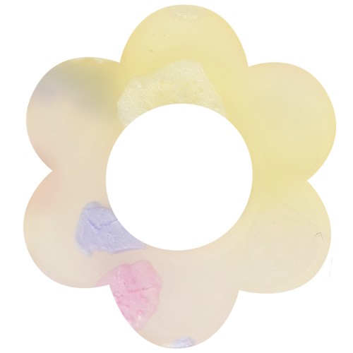 Pendentif fleur 18 mm en acétate - Terrazzo Translucide - Rose - Violet x1