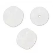 Perles en verre tchèque rondes  4 mm White Opal x50
