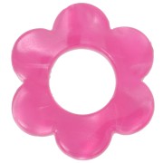 Pendentif fleur 18 mm en acétate - Marbré Framboise nacré x1|raw }}