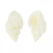 Breloques coquillages torsadés 15 mm Naturel x10