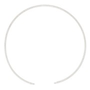 Bracelet jonc torsadé 2 anneaux 150 mm - Placage argent fin x1