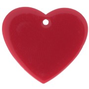 Pendentif coeur 21x18 mm en acrylique - Rouge x1|raw }}