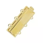 Fermoir à décorer avec des Delica 11/0 3 rangs 9.5x22 mm doré x1