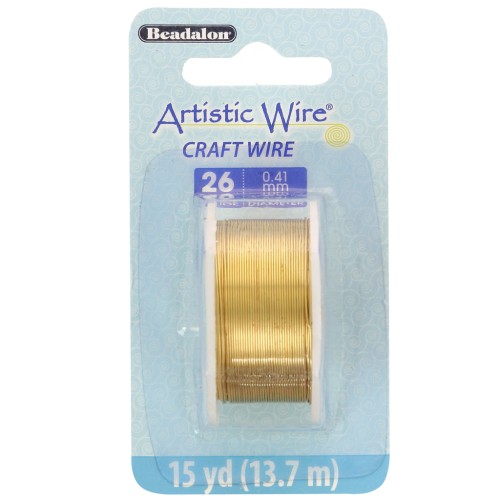 Fil de Laiton Artistic Wire 0.41 mm - anti-ternissement x13.7m