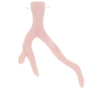 Pendentif corail en résine opaque 47x32 mm - Rose clair x1|raw }}