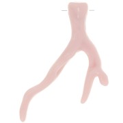 Pendentif corail en résine opaque 47x32 mm - Rose clair x1