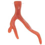 Pendentif corail en résine translucide 47x32 mm - Orange corail x1|raw }}
