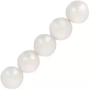 Perles rondes en résine opaque 4 mm - Blanc nacré x20
