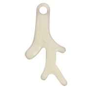 Breloques corail 16x8 mm Resine époxy - Crème x6