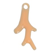 Breloques corail 16x8 mm Resine époxy - Light rose x6|raw }}