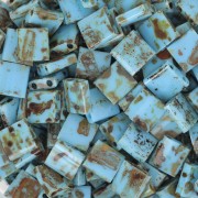 Miyuki Tila Beads 5x5x1.9 mm TL-4514 - Opaque Turquoise Blue Picasso paquet 100g|raw }}