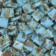 Miyuki Tila Beads 5x5x1.9 mm TL-4514 - Opaque Turquoise Blue Picasso paquet 100g