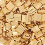 Miyuki Tila Beads 5x5x1.9 mm TL-191 - 24kt Gold Plated - paquet de 50g