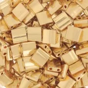 Miyuki Tila Beads 5x5x1.9 mm TL-191 - 24kt Gold Plated - paquet de 50g