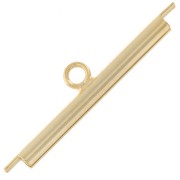 Embout pour tissage de perles rocailles & Delica Miyuki 25 mm - Doré à l'or fin
