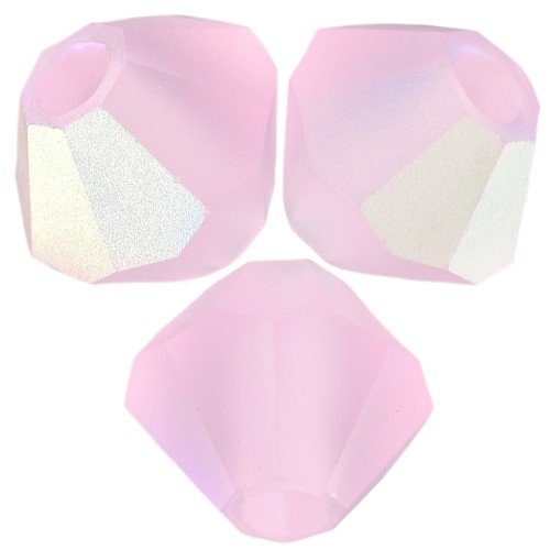 Perles toupies Preciosa - Rondelle Bead 6 mm - Pink Sapphire AB matt x12