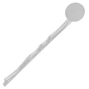 Barrette à cheveux à décorer 55 mm pour cabochon 10 mm - Argenté x1