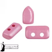 Perles en verre Piros® par Puca® 2x5 mm - Milky Pink x10g