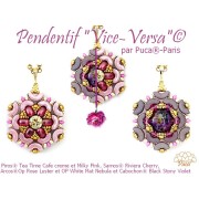 Perles en verre Piros® par Puca® 2x5 mm - Milky Pink x10g