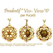 Perles en verre Piros® par Puca® 2x5 mm - Mocca x10g