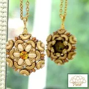 Perles en verre Piros® par Puca® 2x5 mm - Mocca x10g