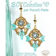 Perles en verre Volos® par Puca® 4x8 mm - Riviera Azur x10g