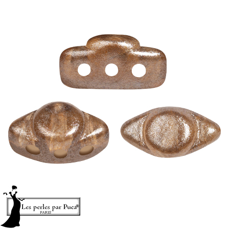 Perles en verre Volos® par Puca® 4x8 mm - Riviera Mocca x10g