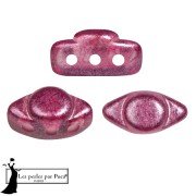 Perles en verre Volos® par Puca® 4x8 mm - Riviera Siam Fuchsia x10g