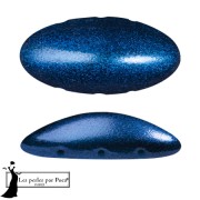 Athos 3D 3 trous® par Puca® 20x10 mm - Caribbean Blue Metallic Mat x1|raw }}