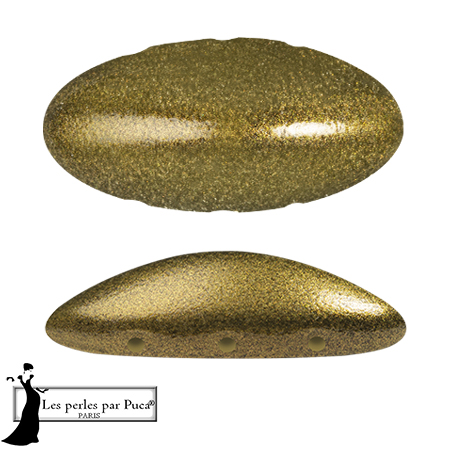 Athos 3D 3 trous® par Puca® 20x10 mm - Gold Metallic Mat x1