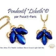 Athos 3D 3 trous® par Puca® 20x10 mm - Old Red Metallic Mat x1