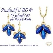 Athos 3D 3 trous® par Puca® 20x10 mm - Old Red Metallic Mat x1