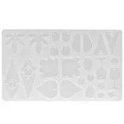 Moule silicone pour réaliser pendentifs et intercalaires en résine - Transparent