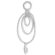 Pendentif intercalaire ovales évidé 18x6.5 mm - Argent 925 x1