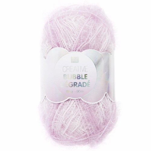 Creative Bubble - Fil à crocheter pour éponge tawashi - Dégradé Lilas clair x1