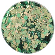 Paillettes en flacon - Jesmonite - Vert x15g