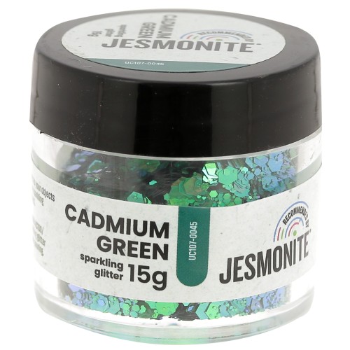 Paillettes en flacon - Jesmonite - Vert Cadmium x15g