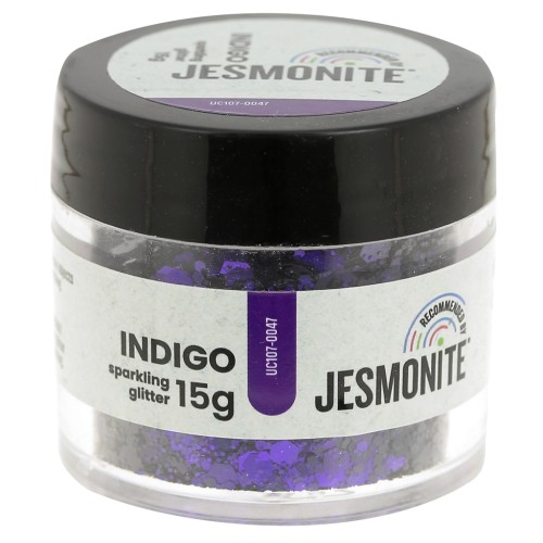 Paillettes en flacon - Jesmonite - Indigo x15g