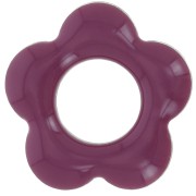 Pendentifs fleur 18 mm en métal et résine époxy - Lilas x4|raw }}