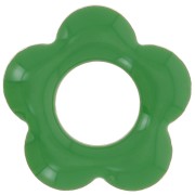 Pendentifs fleur 18 mm en métal et résine époxy - Vert x4