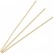 Clous tête plate 40x0.7 mm - Fabrication Européenne - Doré x25