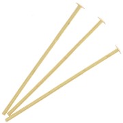 Clous tête plate 25x0.7 mm - Fabrication Européenne - Doré x25