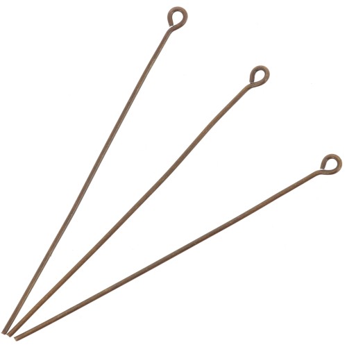 Clous tête ronde 50x0.7 mm - Fabrication Européenne - Bronze vieilli x25