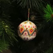 Boule en polystyrène 50 mm Blanc x1