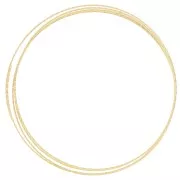 Fil semi-dur - recuit - rond diamanté 0.8 mm - Argent 925 Doré à l'or fin x1m