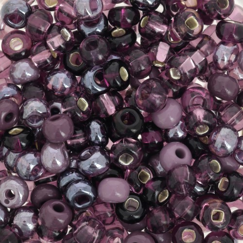 Preciosa Perles rocailles 6/0 4 mm - Mix Violet x20g